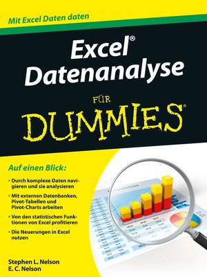 cover image of Excel Datenanalyse für Dummies